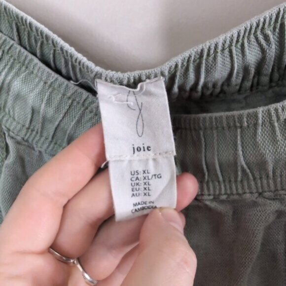 Joie Linen Lyocell Wide Leg Cargo Coastal Relaxed Lightweight Stretch Pants XL - Picture 5 of 9